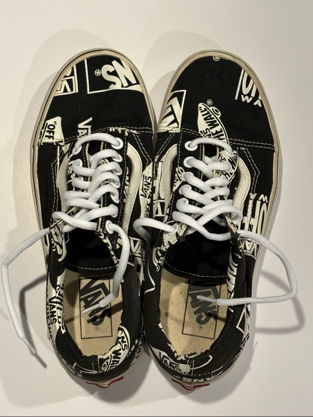 Vans Black and White Women’s Sneakers Size 7